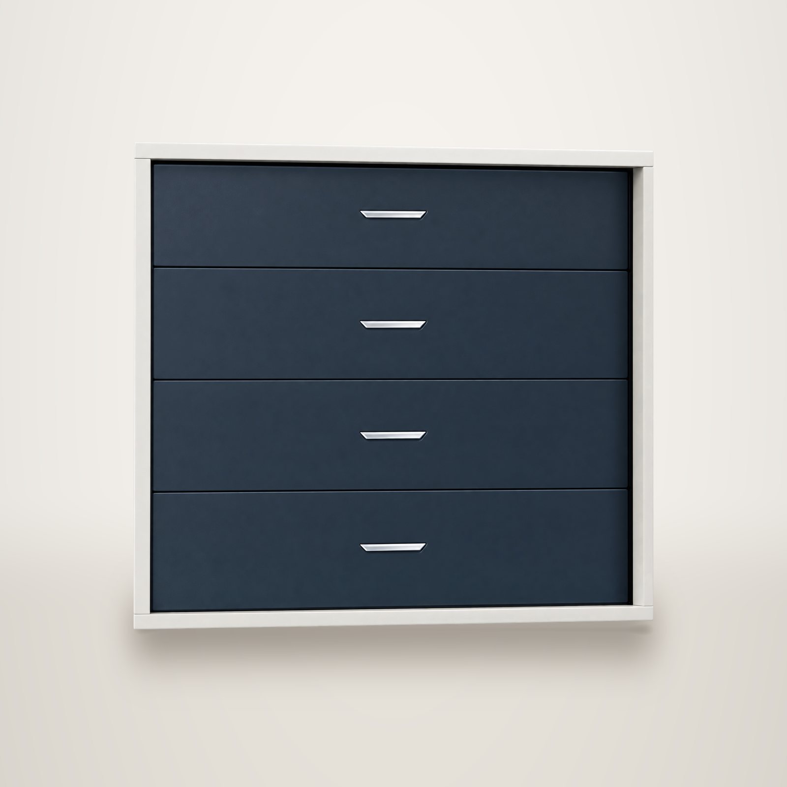 Porte de garage sectionnelle bleu foncé, quatre panneaux