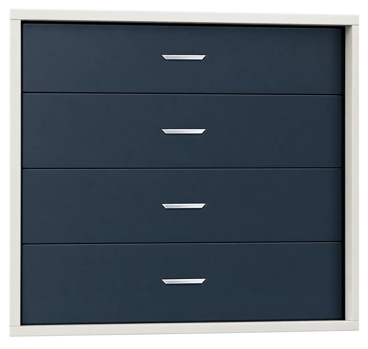 Porte de garage sectionnelle bleu foncé, quatre panneaux