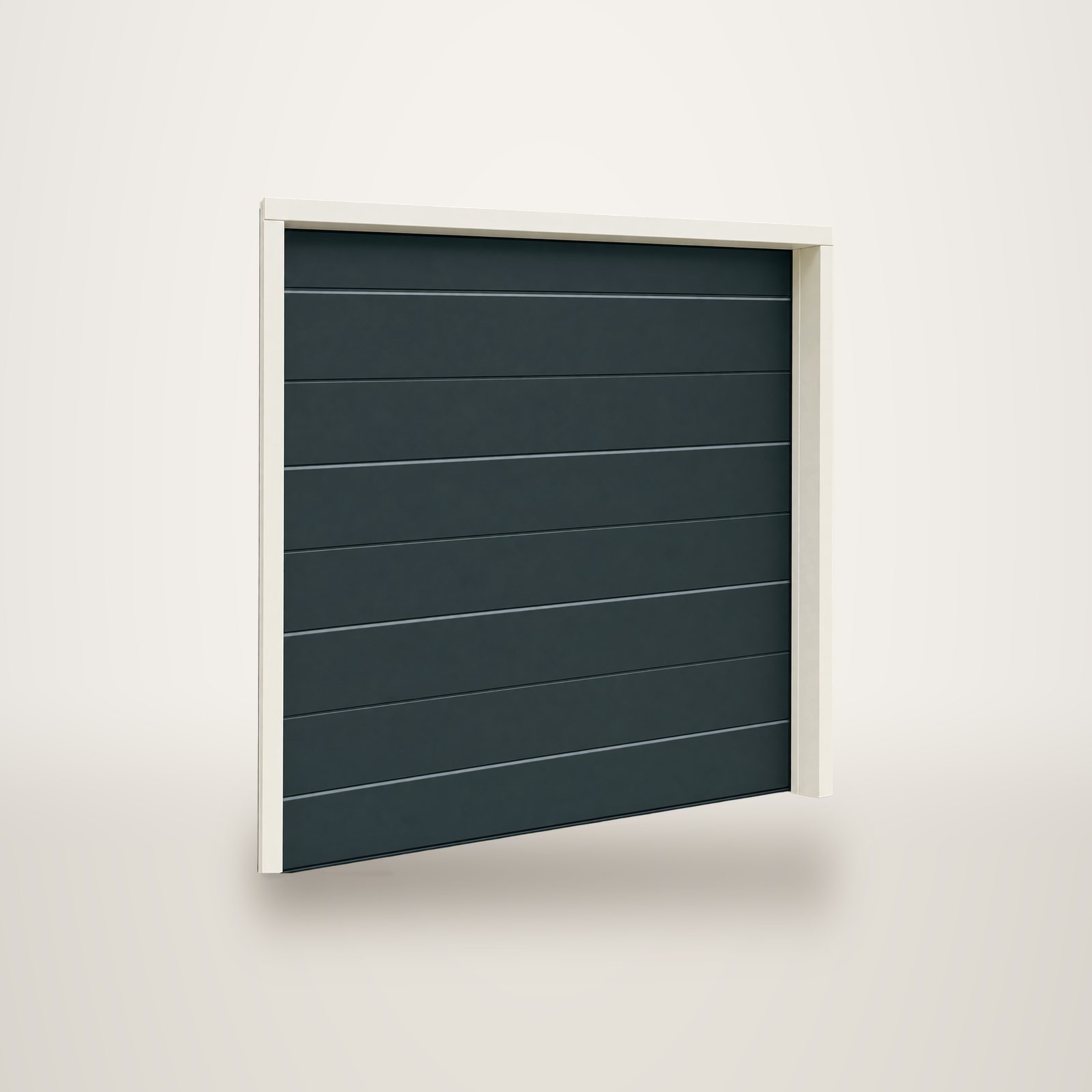 Porte de garage sectionnelle gris anthracite, lames horizontales